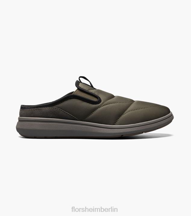 D280346 Olive Schuhwerk Männer Florsheim Java-Clog mit schlichter Zehenpartie