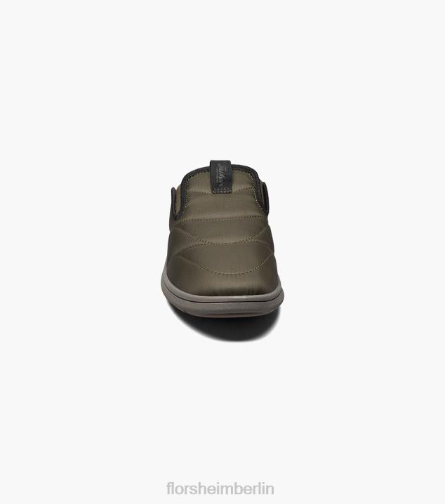 D280346 Olive Schuhwerk Männer Florsheim Java-Clog mit schlichter Zehenpartie