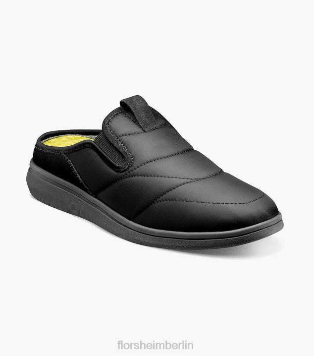 D280347 Schwarz Schuhwerk Männer Florsheim Java-Clog mit schlichter Zehenpartie
