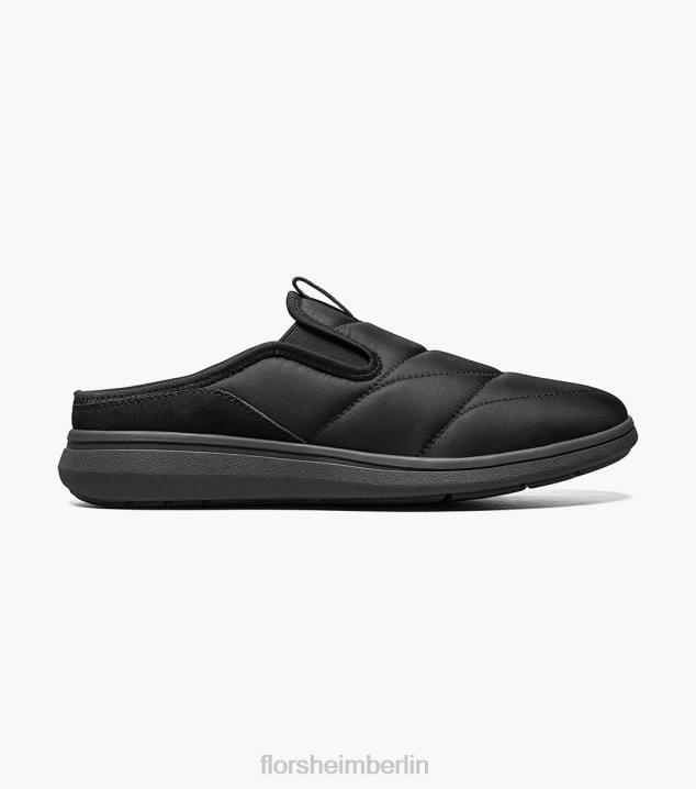 D280347 Schwarz Schuhwerk Männer Florsheim Java-Clog mit schlichter Zehenpartie