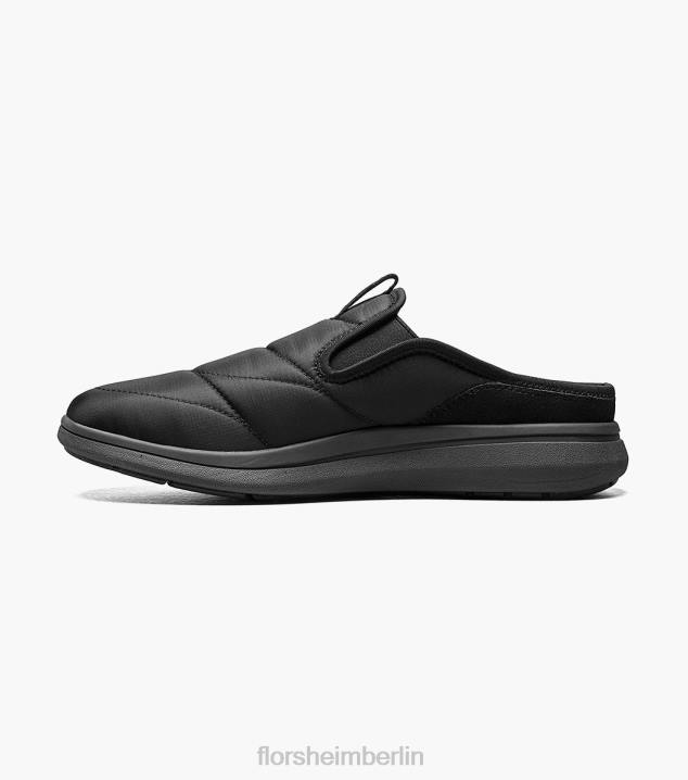 D280347 Schwarz Schuhwerk Männer Florsheim Java-Clog mit schlichter Zehenpartie