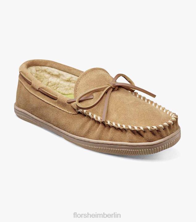 D280384 Sand Schuhwerk Männer Florsheim Gemütlicher Moc-Toe-Slipper zum Binden