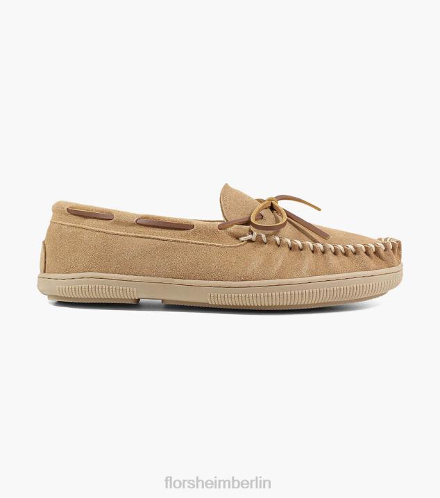 D280384 Sand Schuhwerk Männer Florsheim Gemütlicher Moc-Toe-Slipper zum Binden
