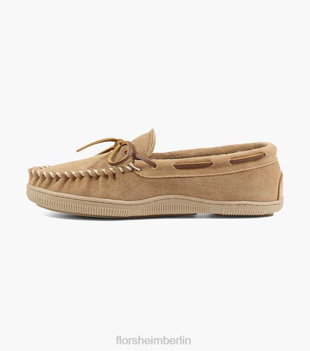 D280384 Sand Schuhwerk Männer Florsheim Gemütlicher Moc-Toe-Slipper zum Binden