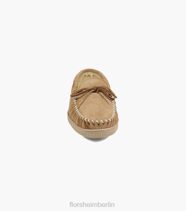 D280384 Sand Schuhwerk Männer Florsheim Gemütlicher Moc-Toe-Slipper zum Binden