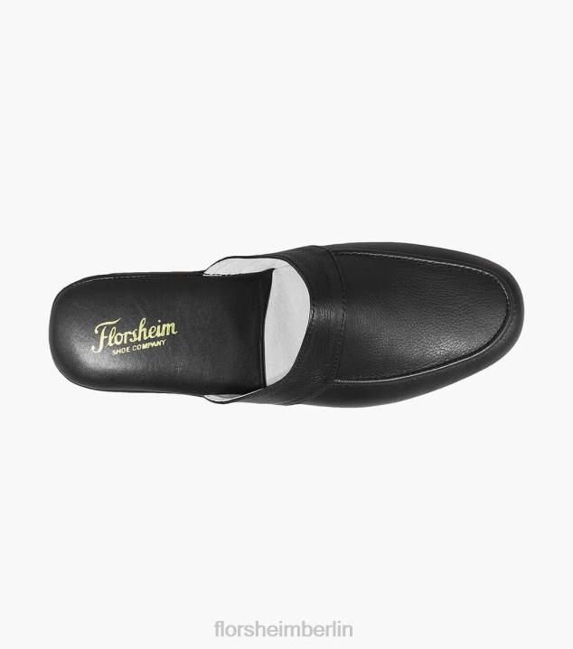 D280387 Schwarz Schuhwerk Männer Florsheim Pareto-Slipper mit abgenutzter Moc-Zehe