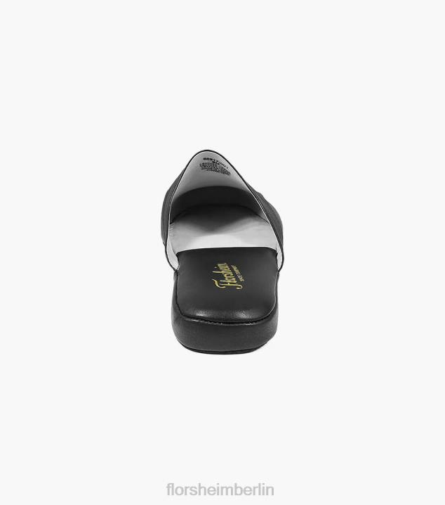 D280387 Schwarz Schuhwerk Männer Florsheim Pareto-Slipper mit abgenutzter Moc-Zehe