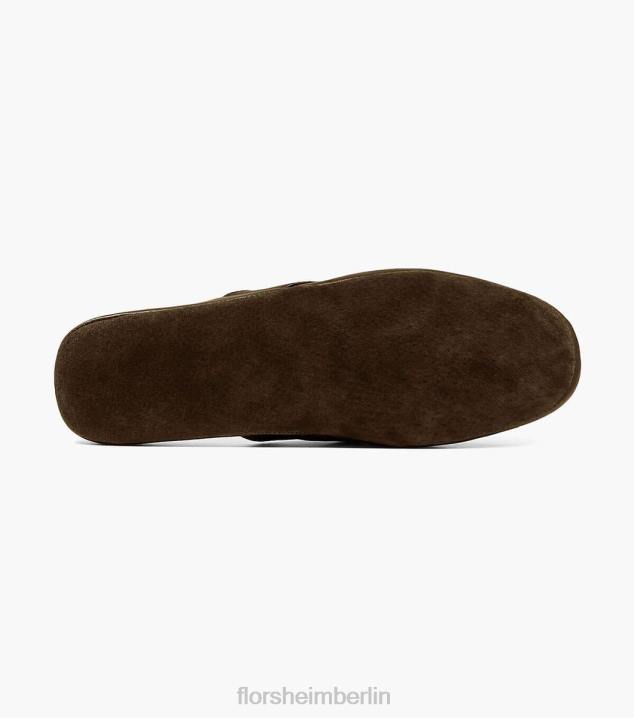 D280388 braun Schuhwerk Männer Florsheim Pareto-Slipper mit abgenutzter Moc-Zehe