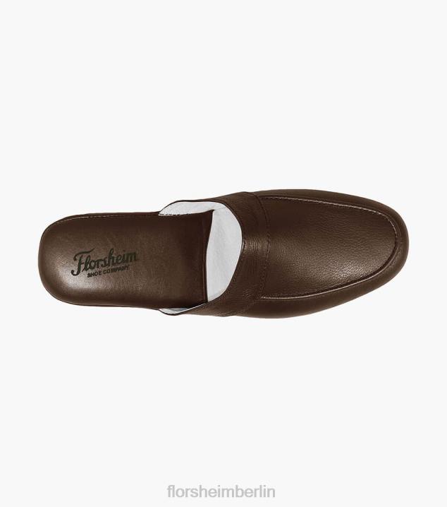 D280388 braun Schuhwerk Männer Florsheim Pareto-Slipper mit abgenutzter Moc-Zehe