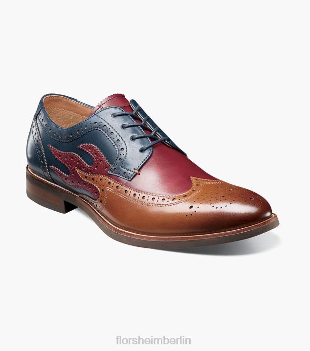 D280110 Cognac-Multi Schuhwerk Männer Florsheim Uptown Spicy Wingtip Oxford