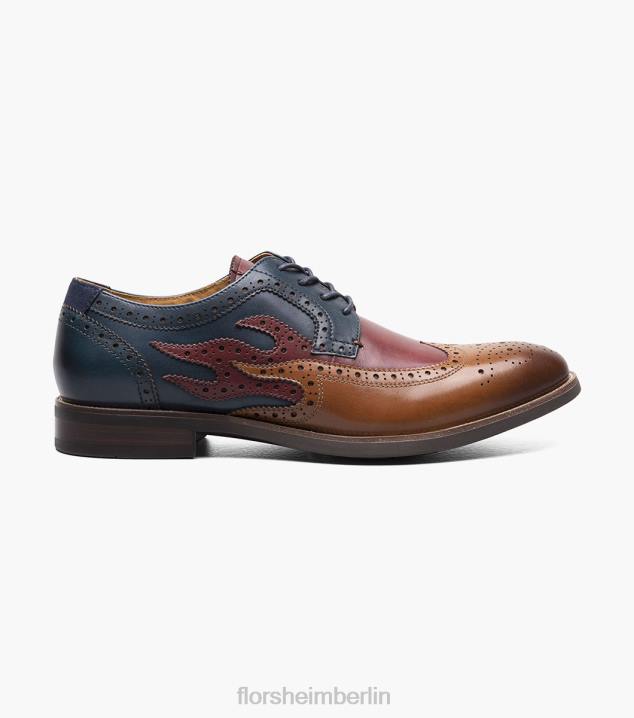 D280110 Cognac-Multi Schuhwerk Männer Florsheim Uptown Spicy Wingtip Oxford