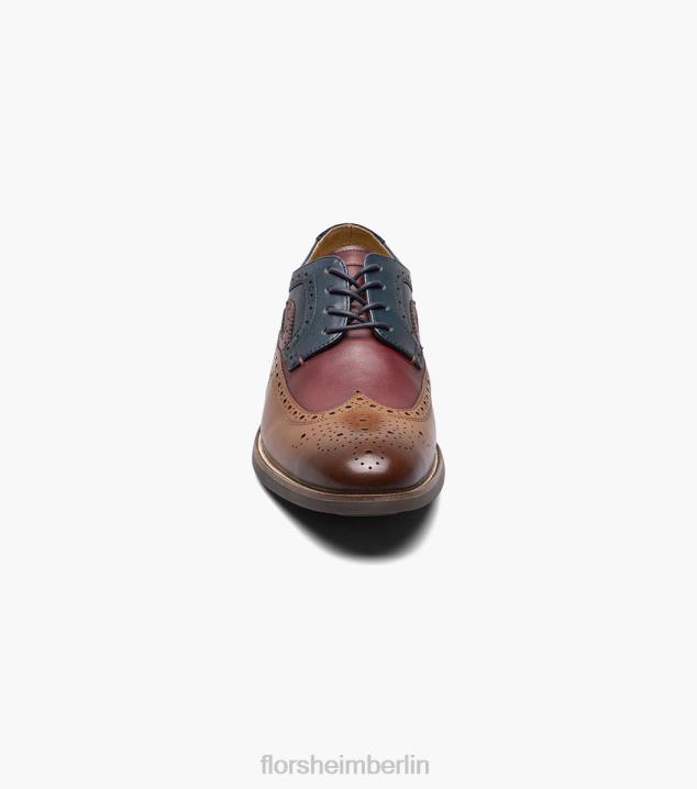 D280110 Cognac-Multi Schuhwerk Männer Florsheim Uptown Spicy Wingtip Oxford