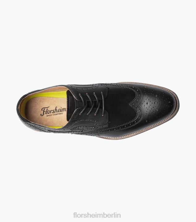 D280111 Schwarz Schuhwerk Männer Florsheim Uptown Spicy Wingtip Oxford