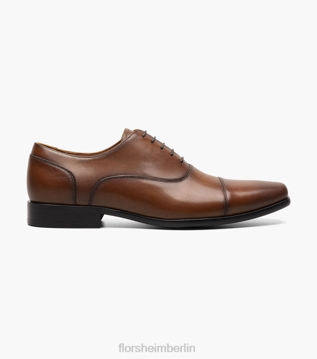 D280115 Cognac glatt Schuhwerk Männer Florsheim Postino 1 Cap Toe Balmoral Oxford