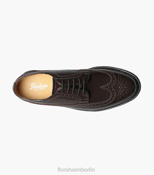 D280136 Burgund Schuhwerk Männer Florsheim Kenmoor Wingtip Oxford