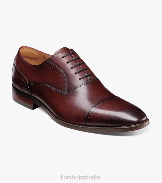 D280143 Burgund Schuhwerk Männer Florsheim Sorrento Cap Toe Oxford