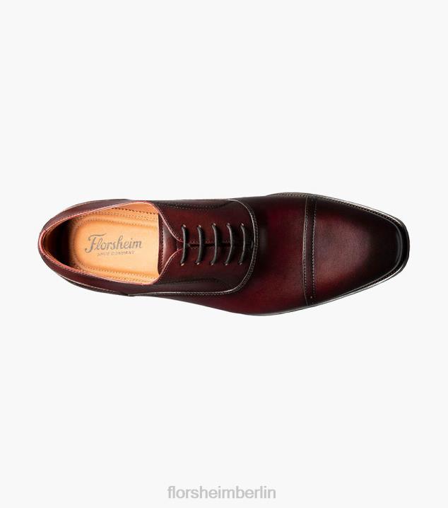 D280143 Burgund Schuhwerk Männer Florsheim Sorrento Cap Toe Oxford