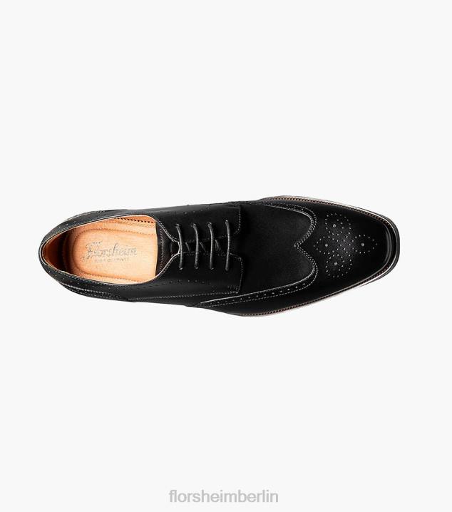 D280147 Schwarz Schuhwerk Männer Florsheim Sorrento Wingtip Oxford