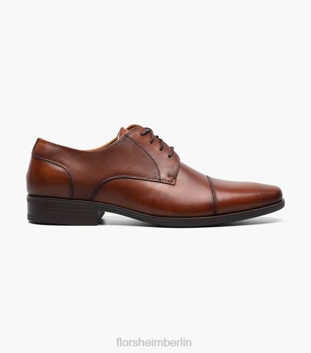 D280151 Cognac Schuhwerk Männer Florsheim Jackson Cap Toe Oxford
