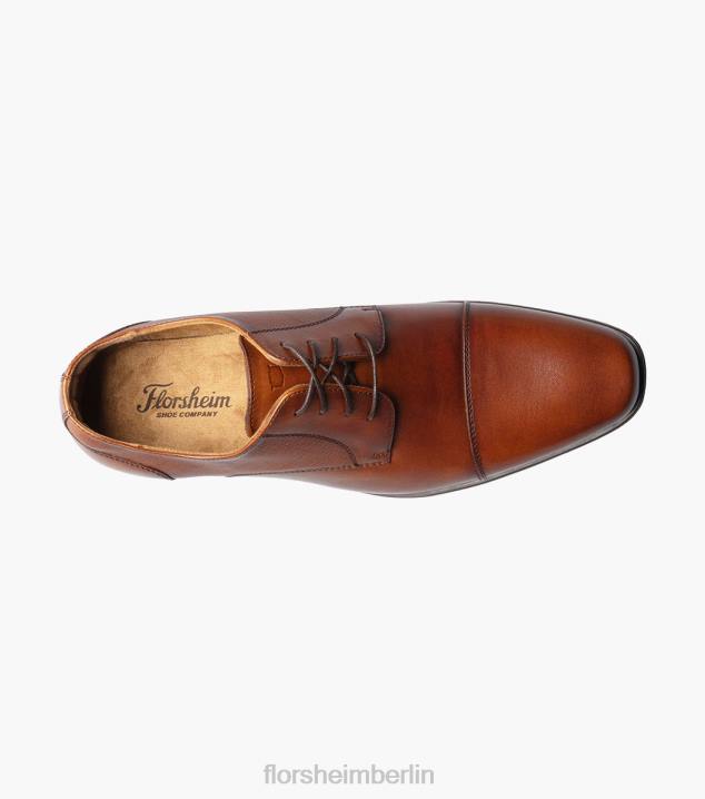 D280151 Cognac Schuhwerk Männer Florsheim Jackson Cap Toe Oxford