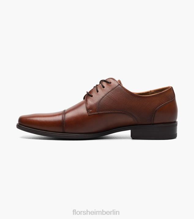 D280151 Cognac Schuhwerk Männer Florsheim Jackson Cap Toe Oxford