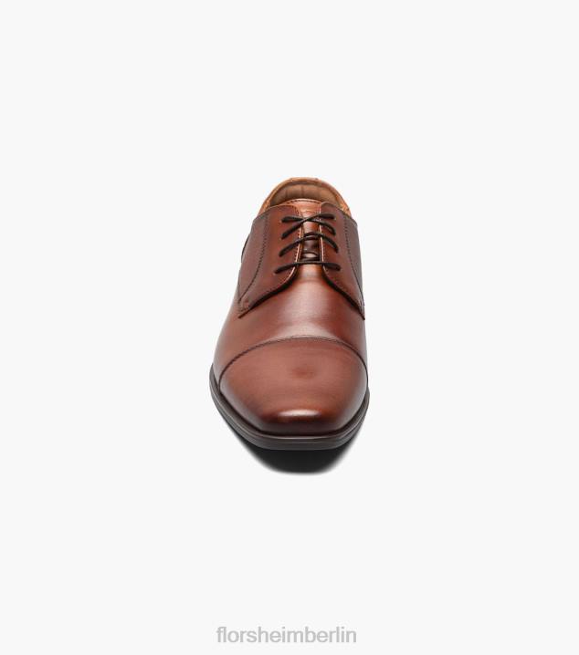 D280151 Cognac Schuhwerk Männer Florsheim Jackson Cap Toe Oxford