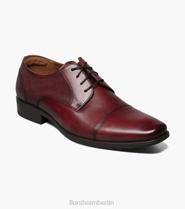 D280153 Burgund Schuhwerk Männer Florsheim Jackson Cap Toe Oxford
