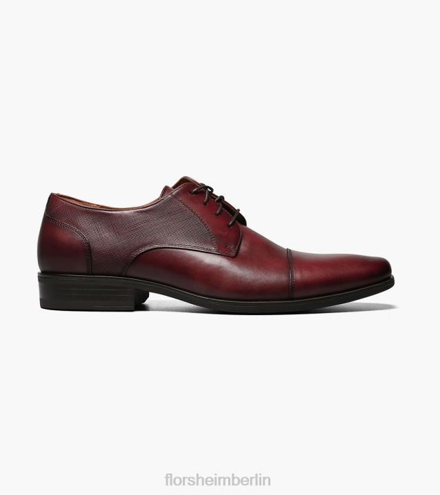 D280153 Burgund Schuhwerk Männer Florsheim Jackson Cap Toe Oxford