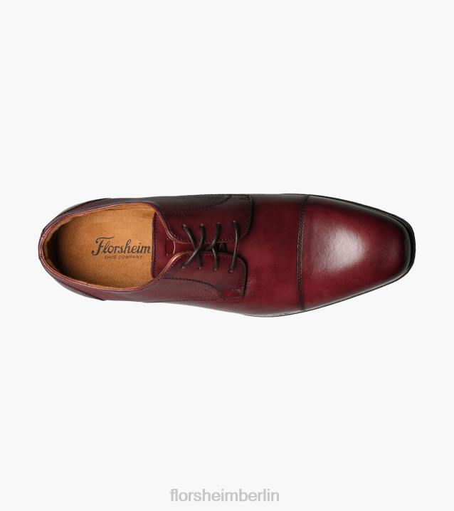 D280153 Burgund Schuhwerk Männer Florsheim Jackson Cap Toe Oxford