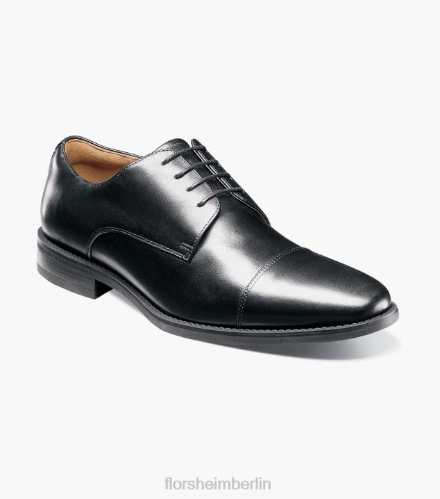 D280159 Schwarz Schuhwerk Männer Florsheim Santucci Cap Toe Oxford