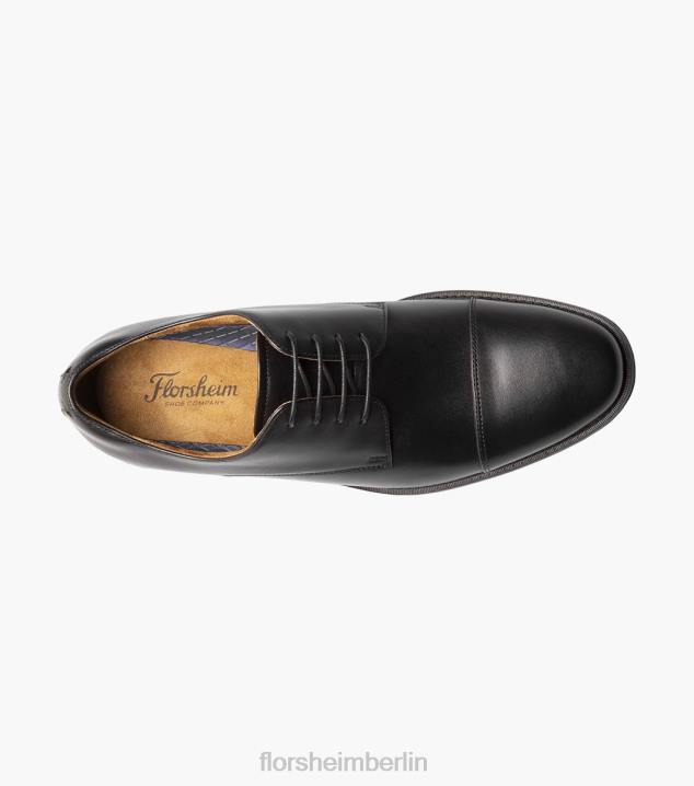 D280159 Schwarz Schuhwerk Männer Florsheim Santucci Cap Toe Oxford