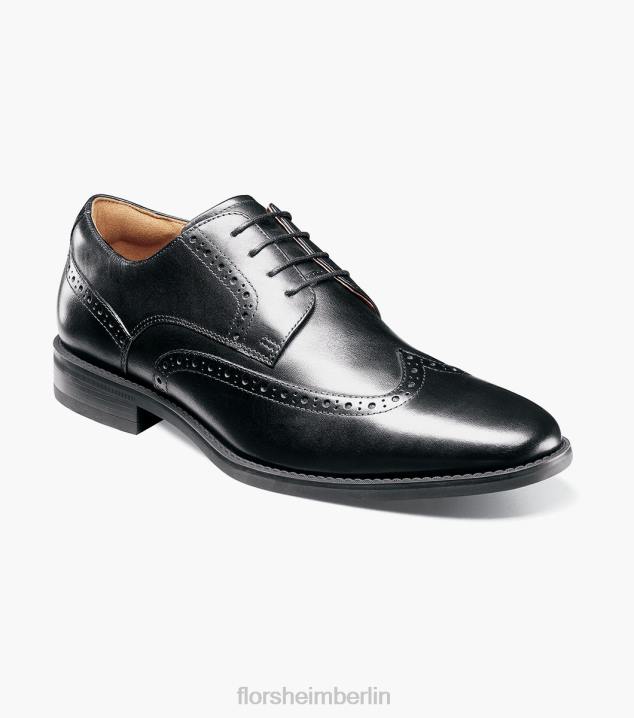 D280160 Schwarz Schuhwerk Männer Florsheim Santucci Wingtip Oxford