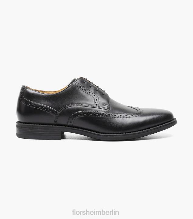 D280160 Schwarz Schuhwerk Männer Florsheim Santucci Wingtip Oxford