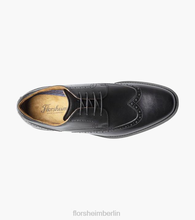 D280160 Schwarz Schuhwerk Männer Florsheim Santucci Wingtip Oxford