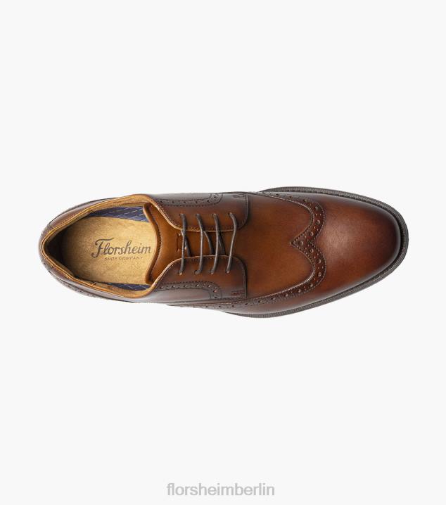 D280161 Cognac Schuhwerk Männer Florsheim Santucci Wingtip Oxford