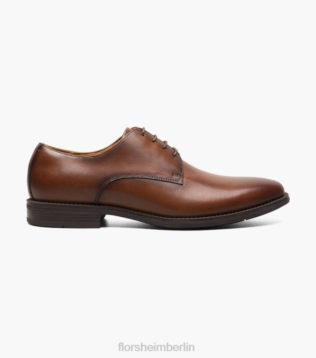 D280162 Cognac Schuhwerk Männer Florsheim Santucci Oxford mit schlichter Zehenpartie