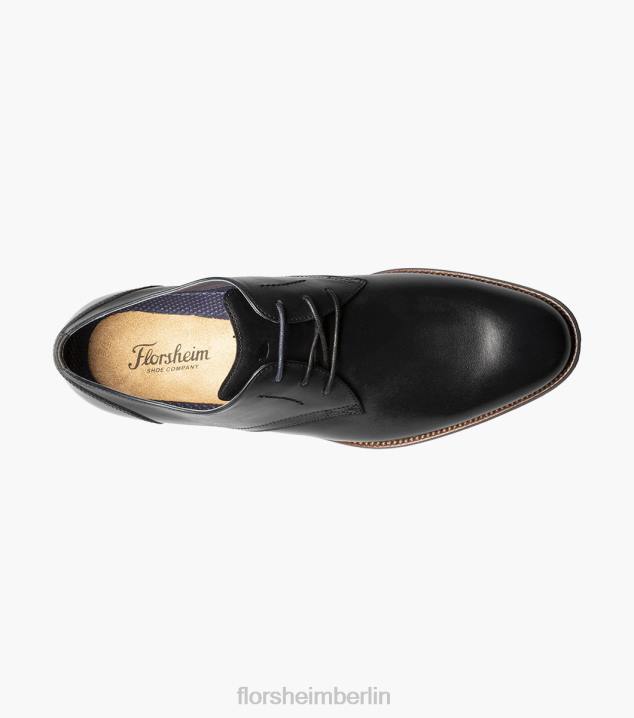 D280175 Schwarz Schuhwerk Männer Florsheim Flex Plain Toe Oxford