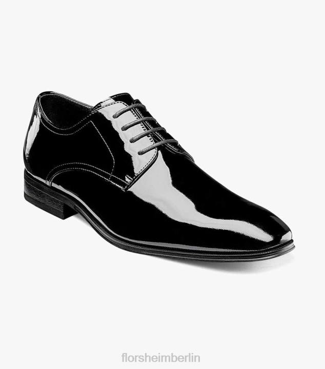 D280176 schwarzes Lackleder Schuhwerk Männer Florsheim Smoking-Oxford mit schlichter Zehenpartie