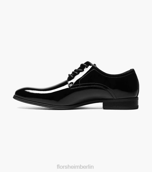 D280176 schwarzes Lackleder Schuhwerk Männer Florsheim Smoking-Oxford mit schlichter Zehenpartie