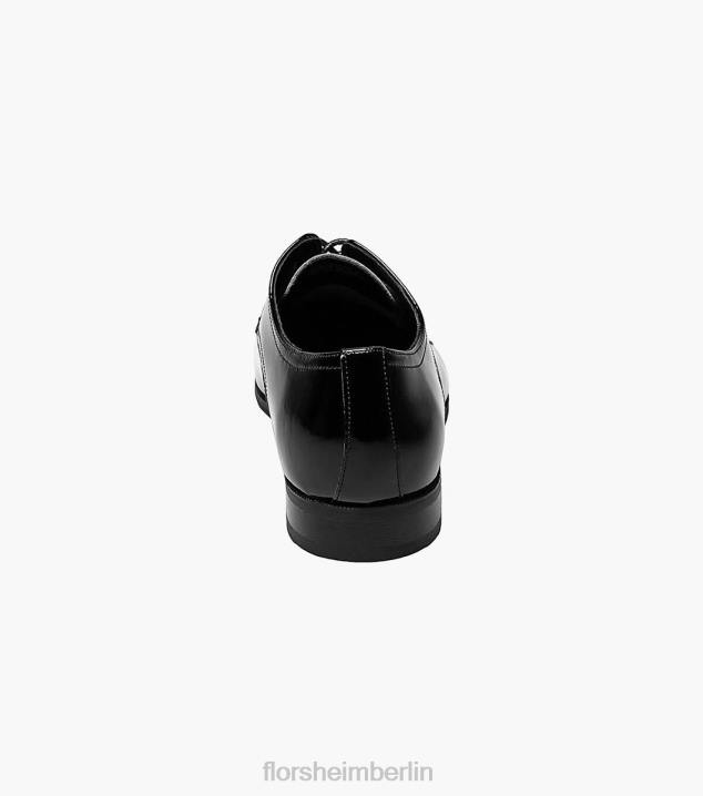 D280176 schwarzes Lackleder Schuhwerk Männer Florsheim Smoking-Oxford mit schlichter Zehenpartie