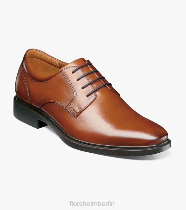 D280192 Cognac Schuhwerk Männer Florsheim Vorhersage wasserdichter Oxford mit schlichter Zehenpartie