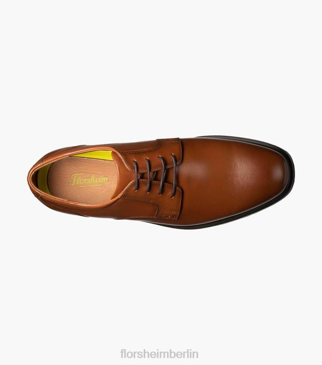D280192 Cognac Schuhwerk Männer Florsheim Vorhersage wasserdichter Oxford mit schlichter Zehenpartie