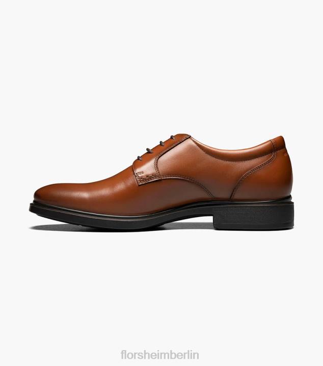 D280192 Cognac Schuhwerk Männer Florsheim Vorhersage wasserdichter Oxford mit schlichter Zehenpartie