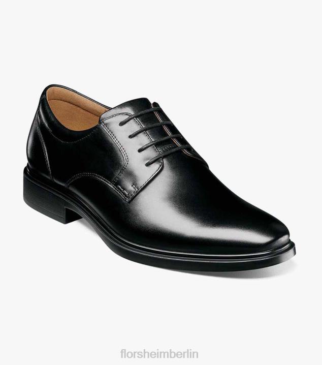 D280193 Schwarz Schuhwerk Männer Florsheim Vorhersage wasserdichter Oxford mit schlichter Zehenpartie