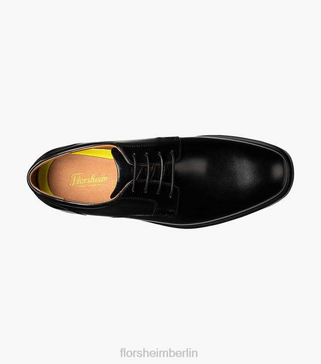D280193 Schwarz Schuhwerk Männer Florsheim Vorhersage wasserdichter Oxford mit schlichter Zehenpartie