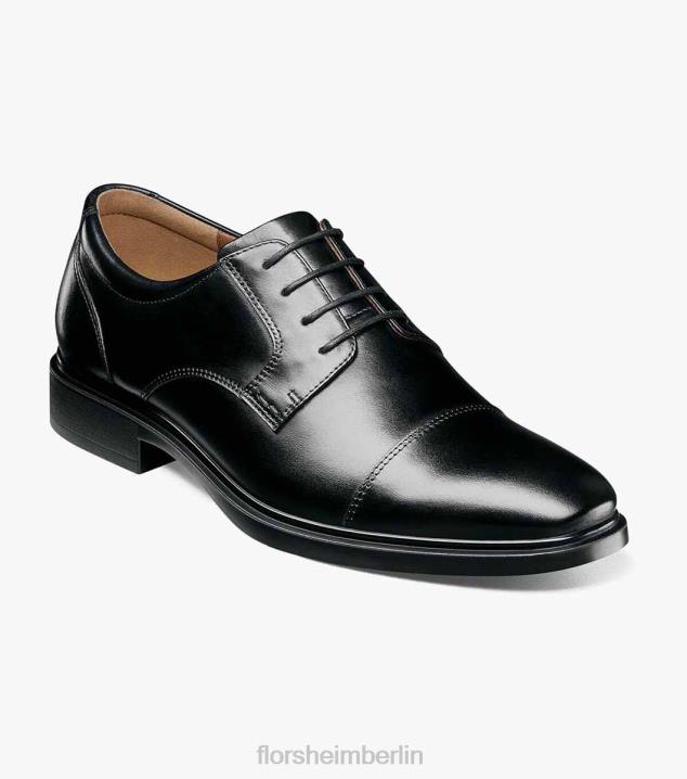 D280206 Schwarz Schuhwerk Männer Florsheim Prognose wasserdichter Cap Toe Oxford