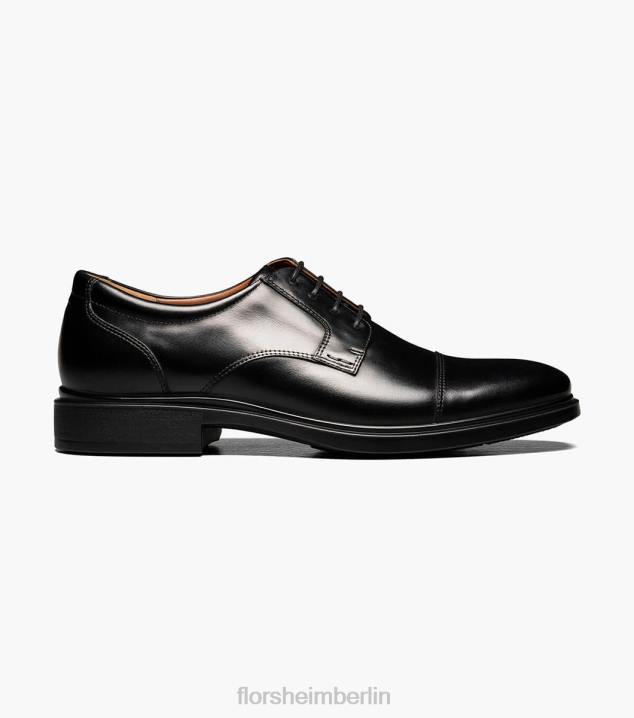 D280206 Schwarz Schuhwerk Männer Florsheim Prognose wasserdichter Cap Toe Oxford