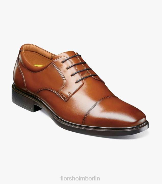 D280207 Cognac Schuhwerk Männer Florsheim Prognose wasserdichter Cap Toe Oxford