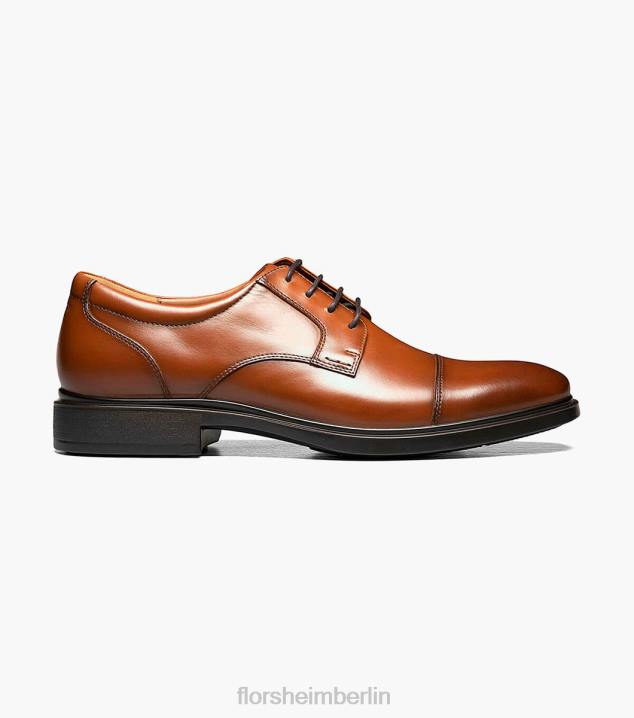 D280207 Cognac Schuhwerk Männer Florsheim Prognose wasserdichter Cap Toe Oxford