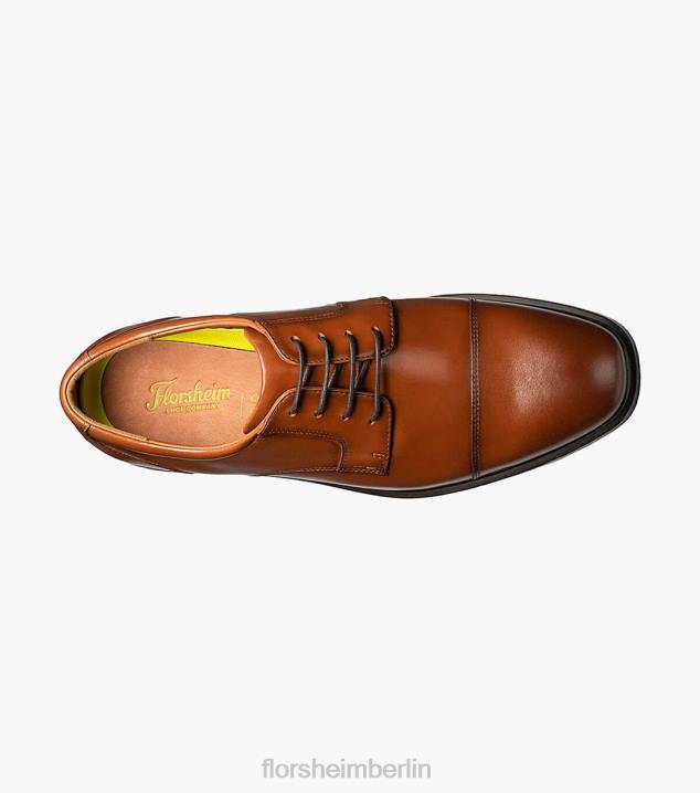 D280207 Cognac Schuhwerk Männer Florsheim Prognose wasserdichter Cap Toe Oxford